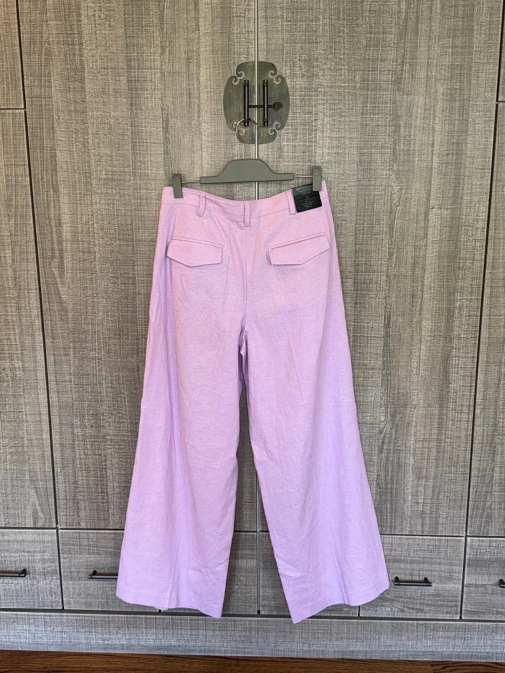 Banana Republic Linen Blend Wide Leg Pleated Trousers